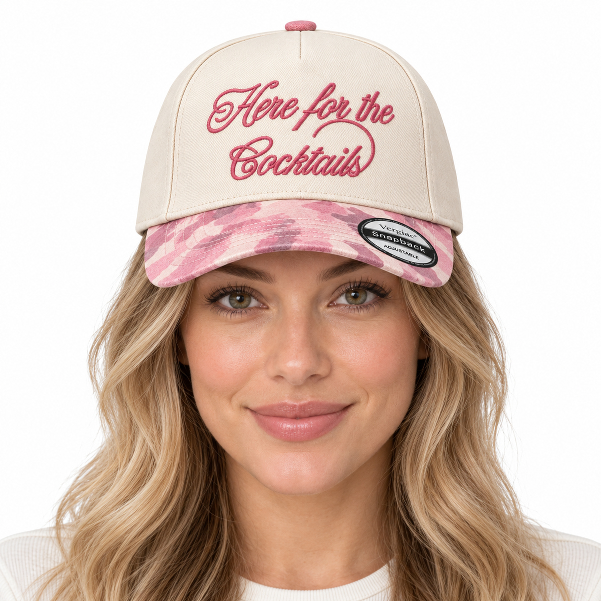 Here For The Cocktails 5-Panel Trucker Hat product details