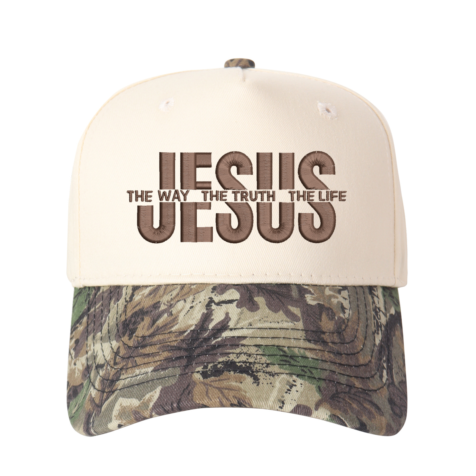 Jesus The Way The Truth The Life Embroidered Trucker Hat product details