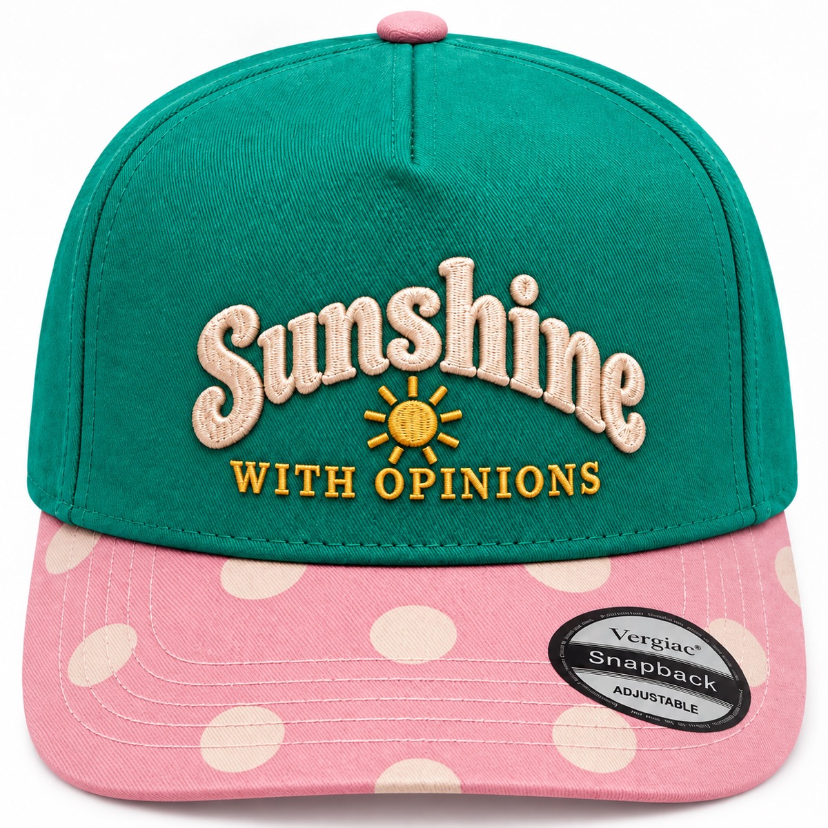Sunshine With Opinions 5-Panel Trucker Hat product details