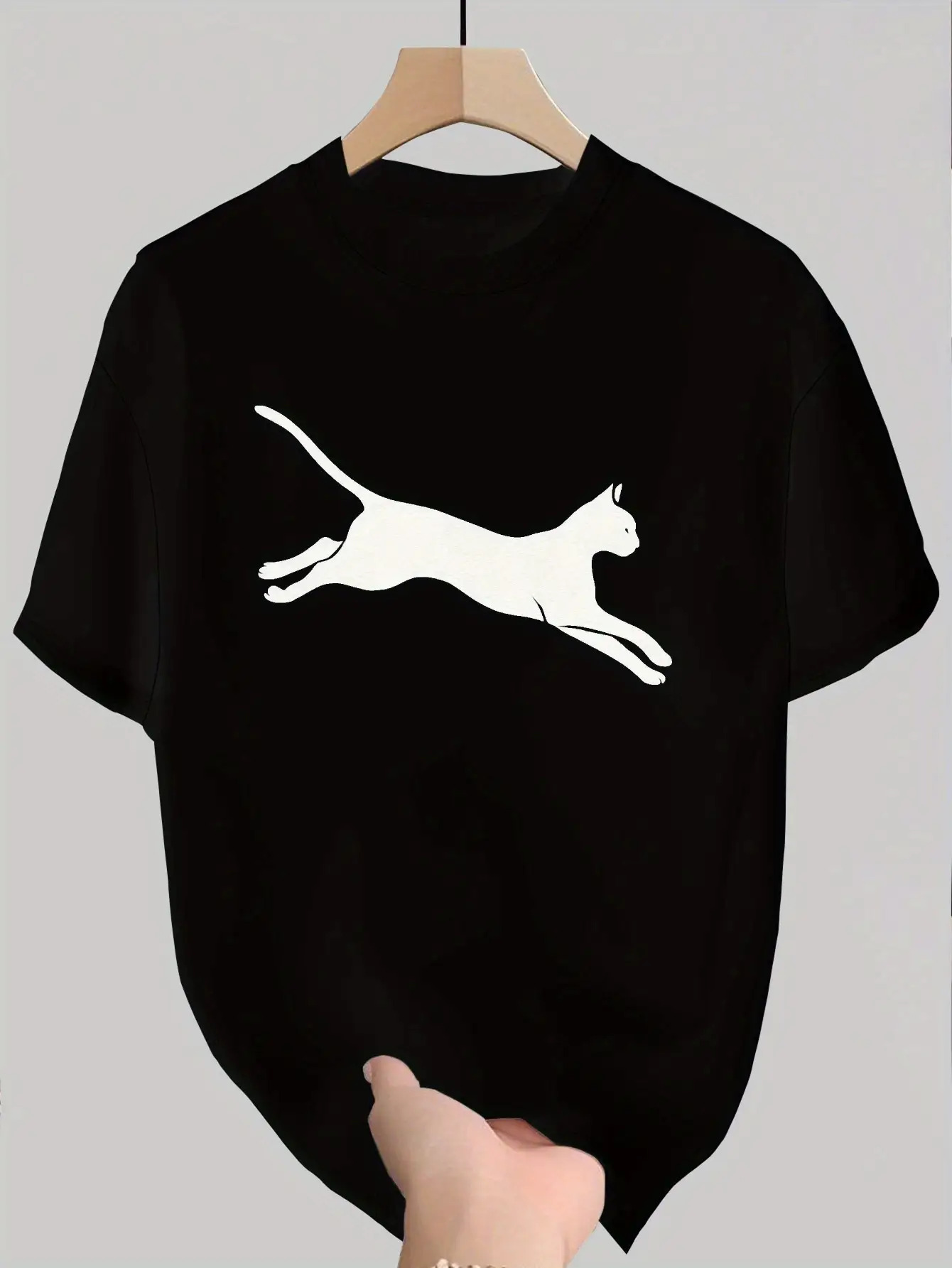 T-shirt da uomo taglie forti 100% cotone, morbida e comoda, a maniche corte, per l'estate._voghion.com