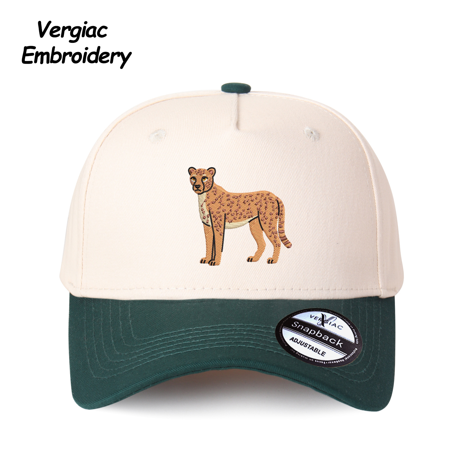Cheetah Embroidered Trucker Hat product details