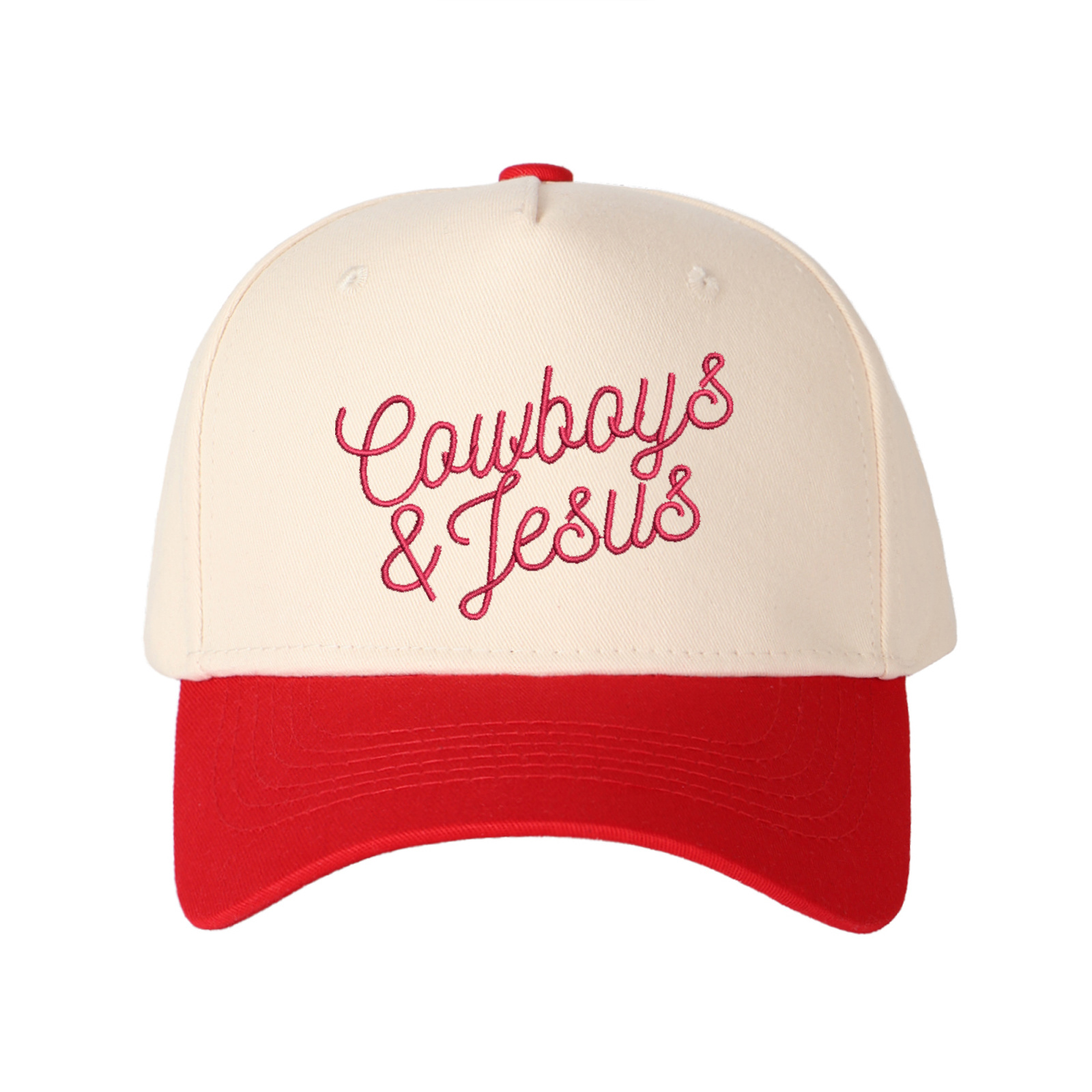 Cowboy & Jesus Embroidered Trucker Hat product details