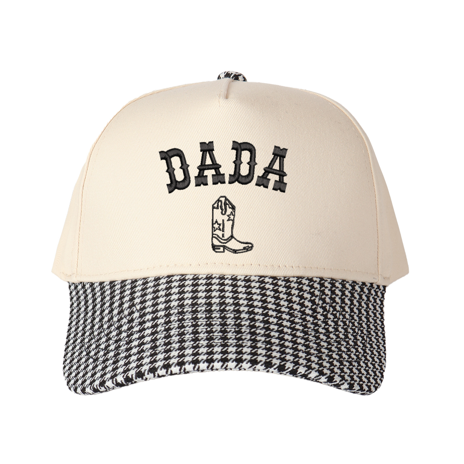 Father's Day Arched Dada Letter And Boot Embroidered Trucker Hat product details