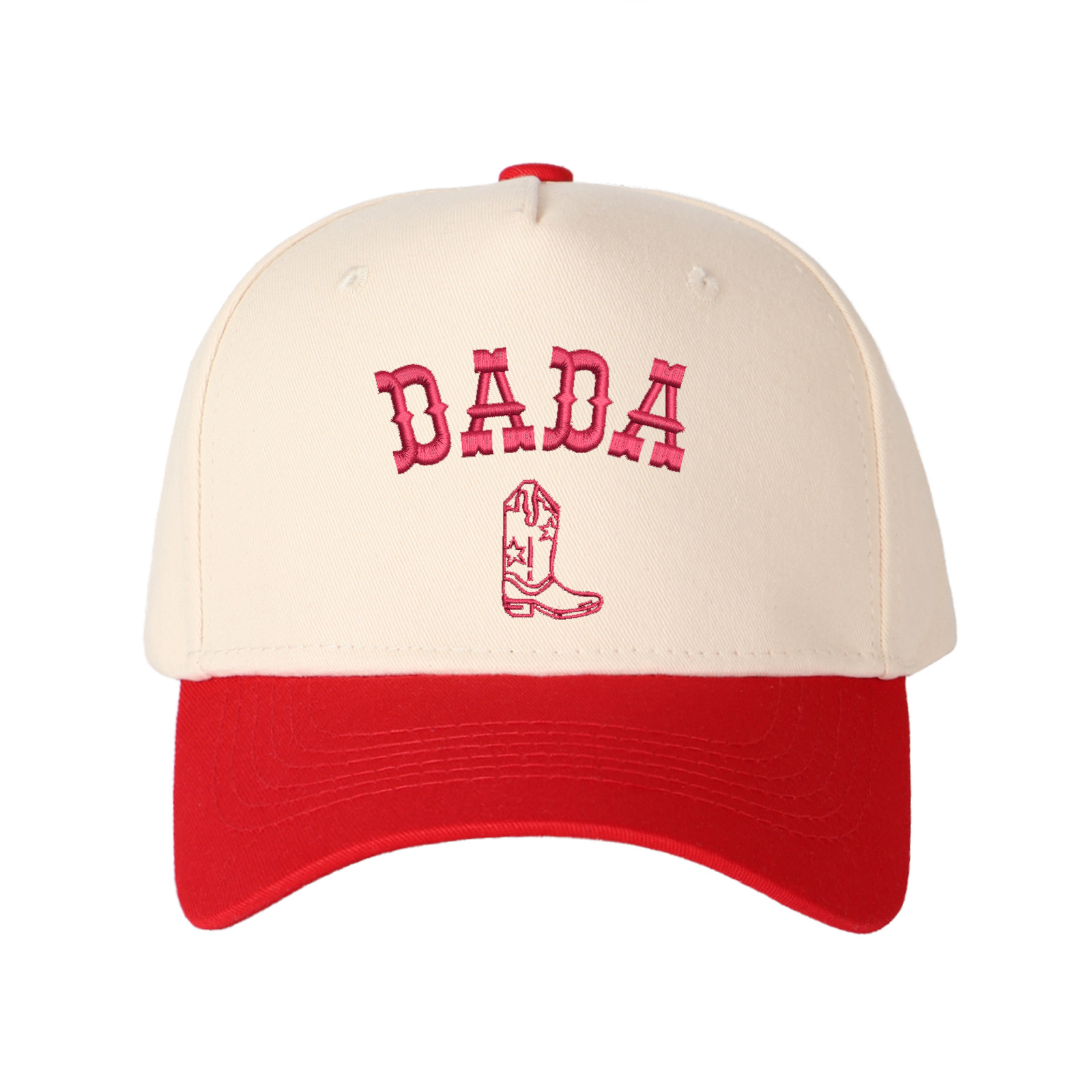 Father's Day Arched Dada Letter And Boot Embroidered Trucker Hat product details