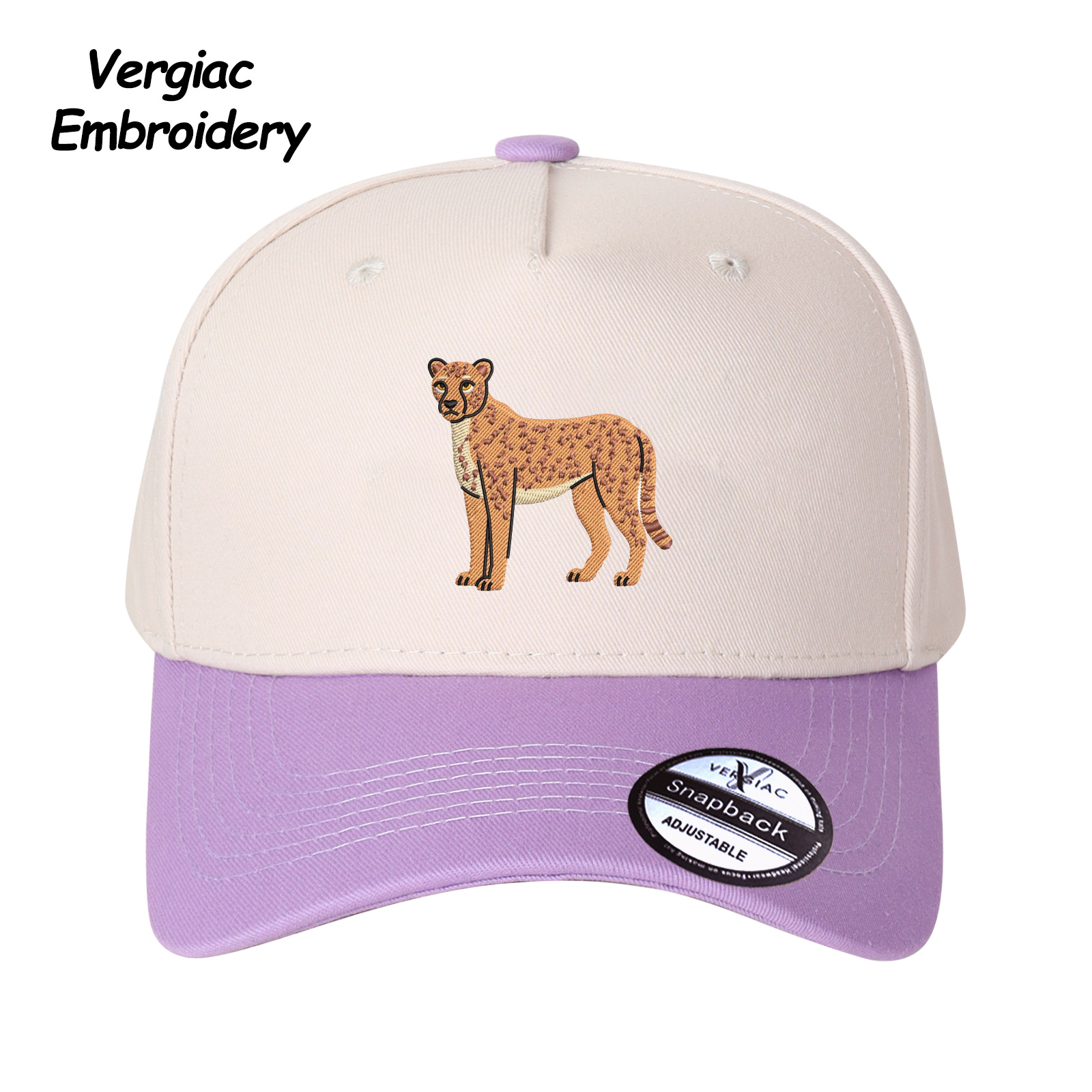 Cheetah Embroidered Trucker Hat product details