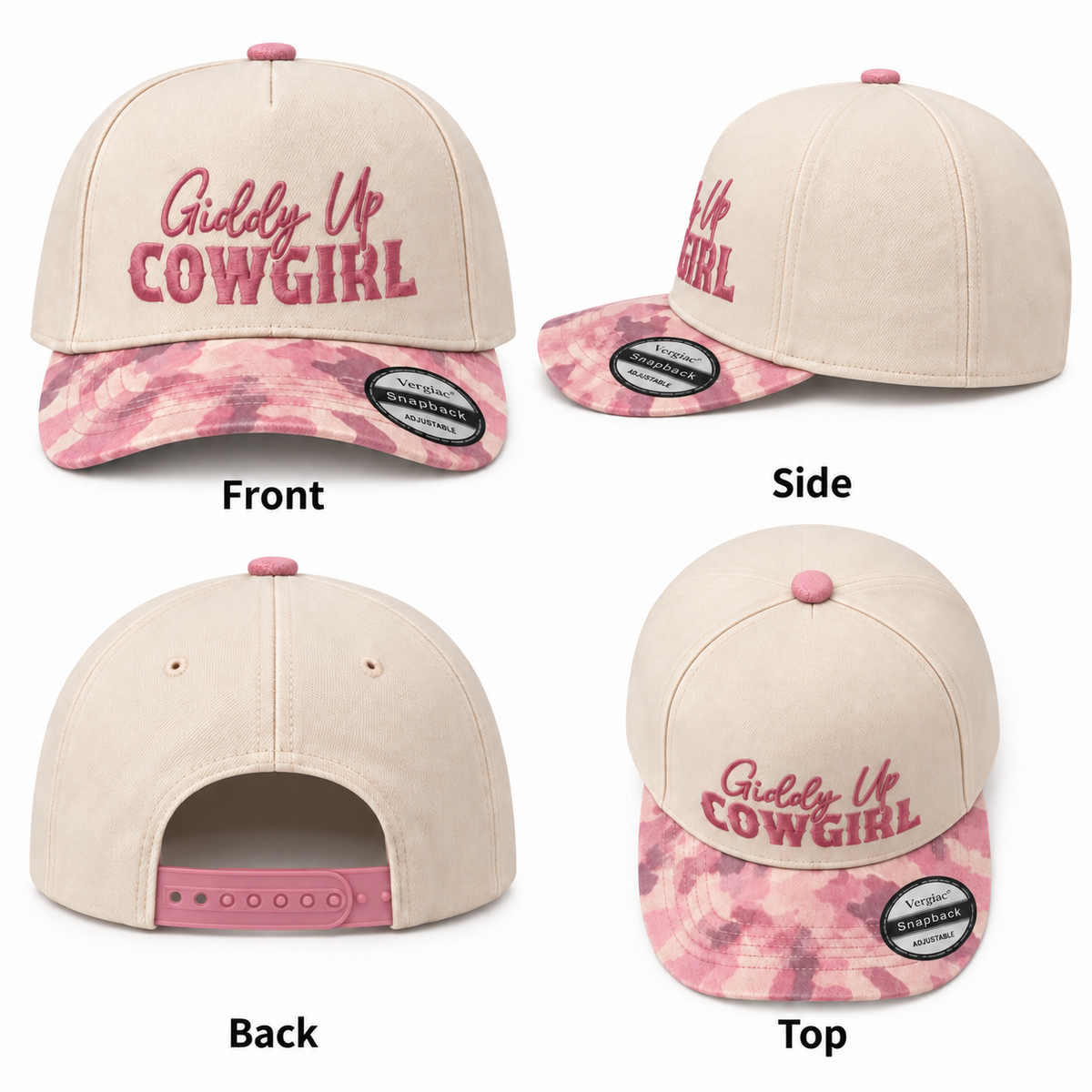 Giddy Up Cowgirl 5-Panel Trucker Hat product details