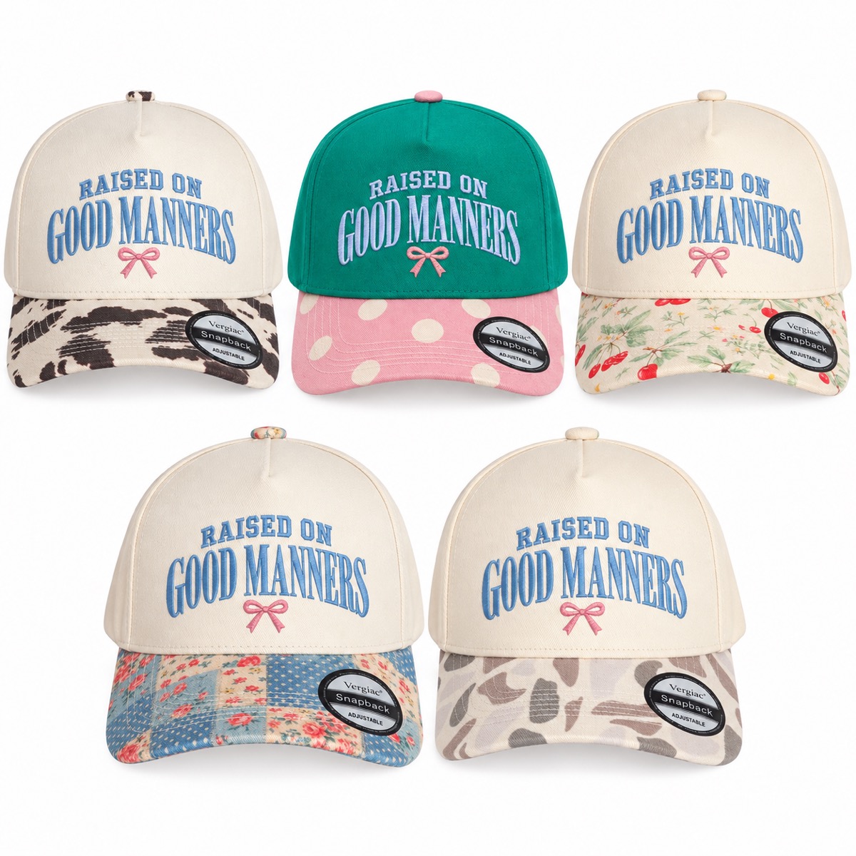 Raised On Good Manners 5-Panel Trucker Hat product details