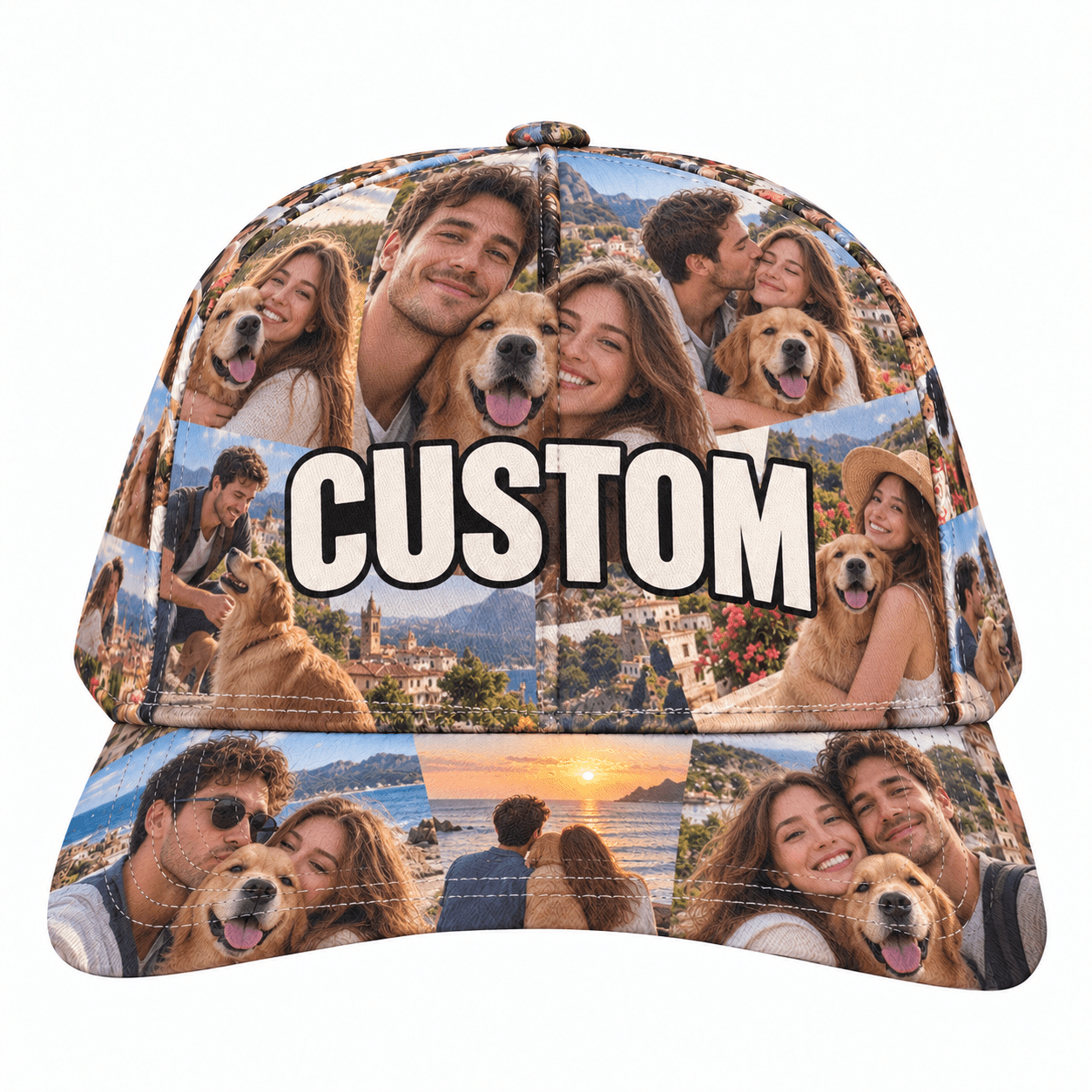 Custom All-over Print Baseball Cap With Structured Front product details