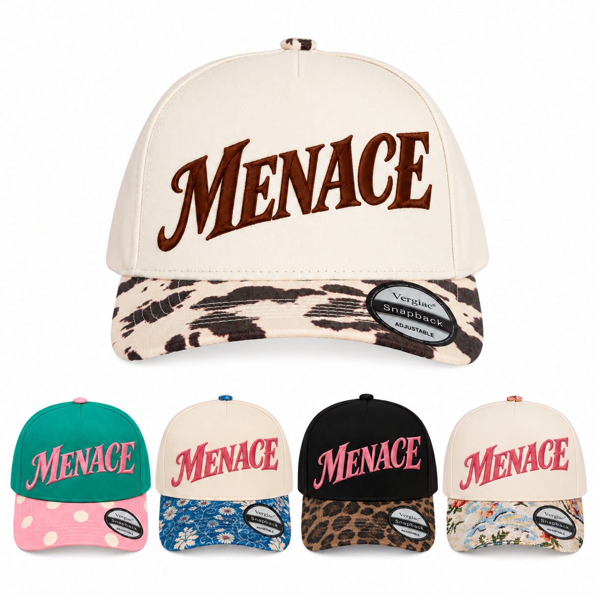Menace Vintage 5-Panel Trucker Hat product details