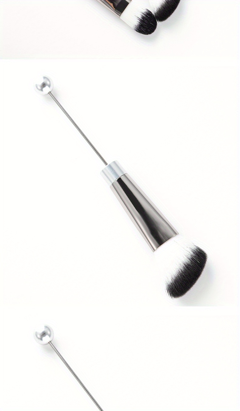 5pcs Beadable Makeup Brushes Unique Brushes Silicone Beads DIY Makeup Cosmetic Brushes Beaded Brushes Kit For DIY
