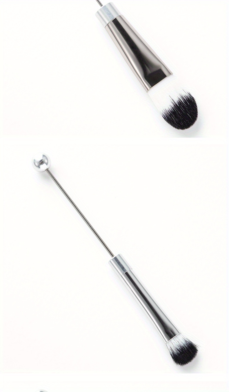 5pcs Beadable Makeup Brushes Unique Brushes Silicone Beads DIY Makeup Cosmetic Brushes Beaded Brushes Kit For DIY