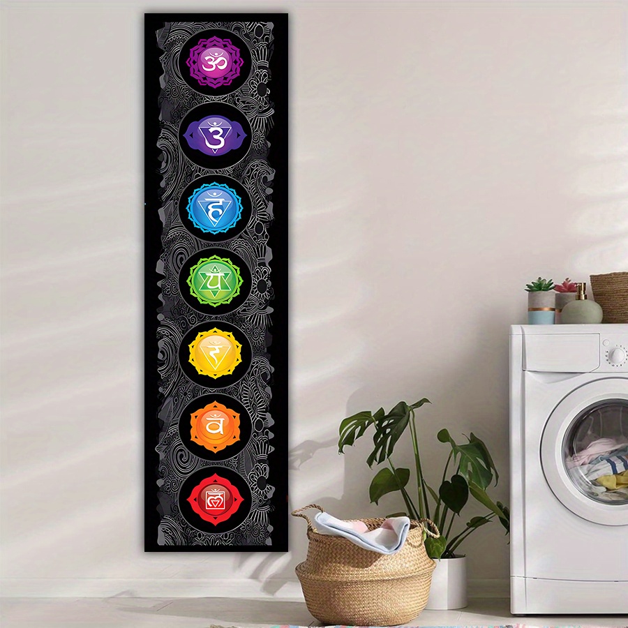 1pc Chakra Meditation Yoga Mandala Tapestry Wall Hanging Number 3 Design Bohemian Home Decor Vertical Polyester Art Tapestry For Living Room Bedroom_voghion.com