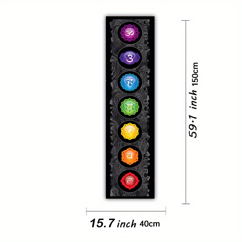 1pc Chakra Meditation Yoga Mandala Tapestry Wall Hanging Number 3 Design Bohemian Home Decor Vertical Polyester Art Tapestry For Living Room Bedroom_voghion.com