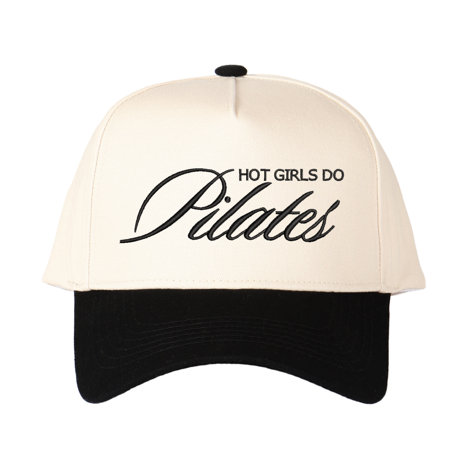 Hot Girls Do Pilates Embroidered Trucker Hat product details