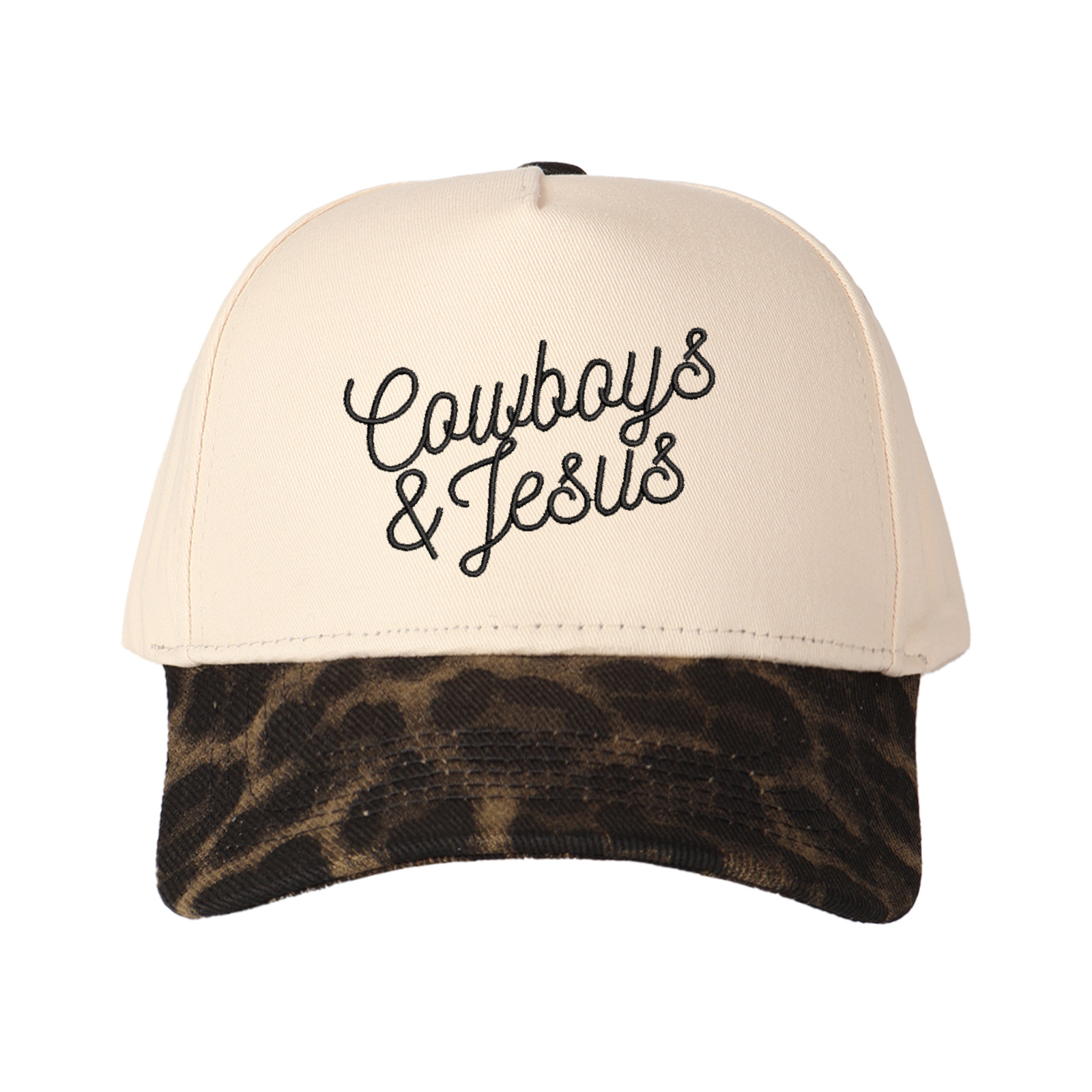 Cowboy & Jesus Embroidered Trucker Hat product details
