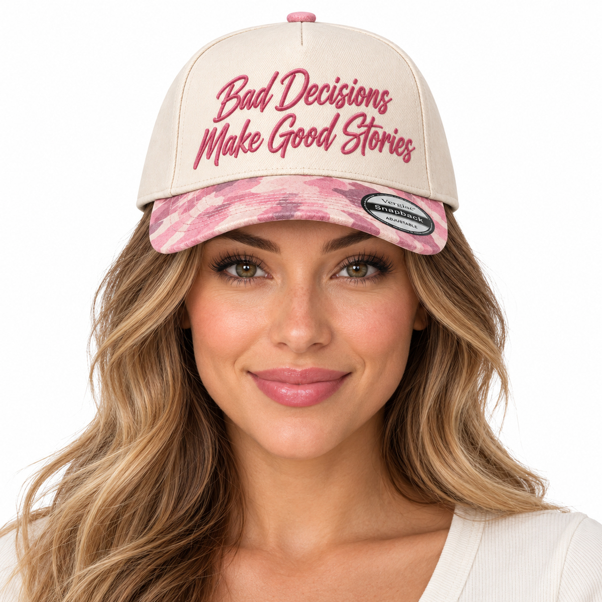 Bad Decisions Make Good Stories 5-Panel Trucker Hat product details