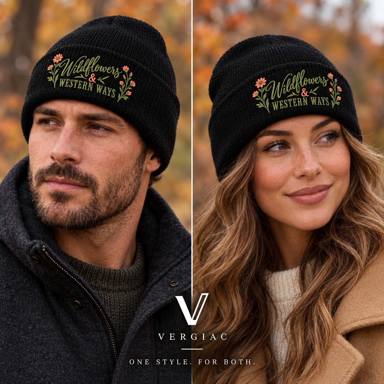Wildflowers & Western Ways Embroidered Knit Beanie product details