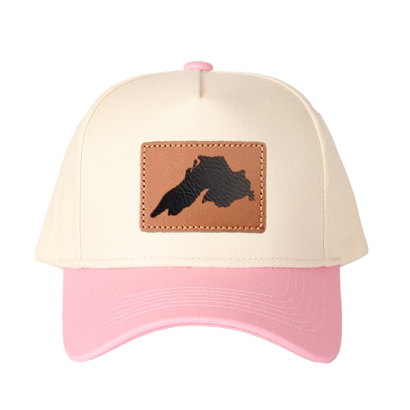 Upper Peninsula Of Michigan Leather Patch Trucker Hat product details