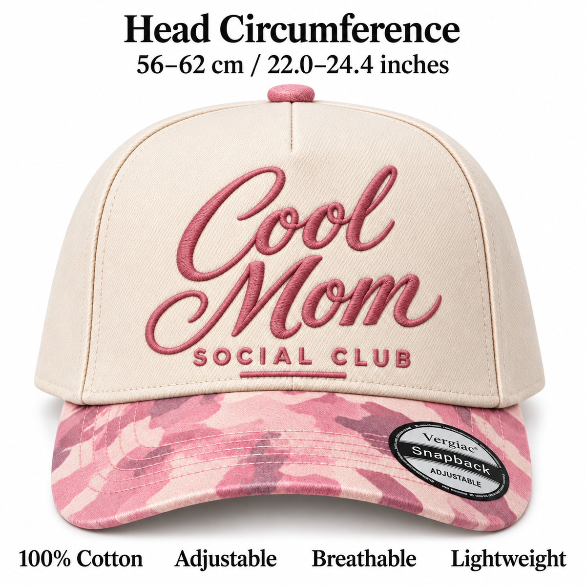 Cool Mom Social Club 5-Panel Trucker Hat product details