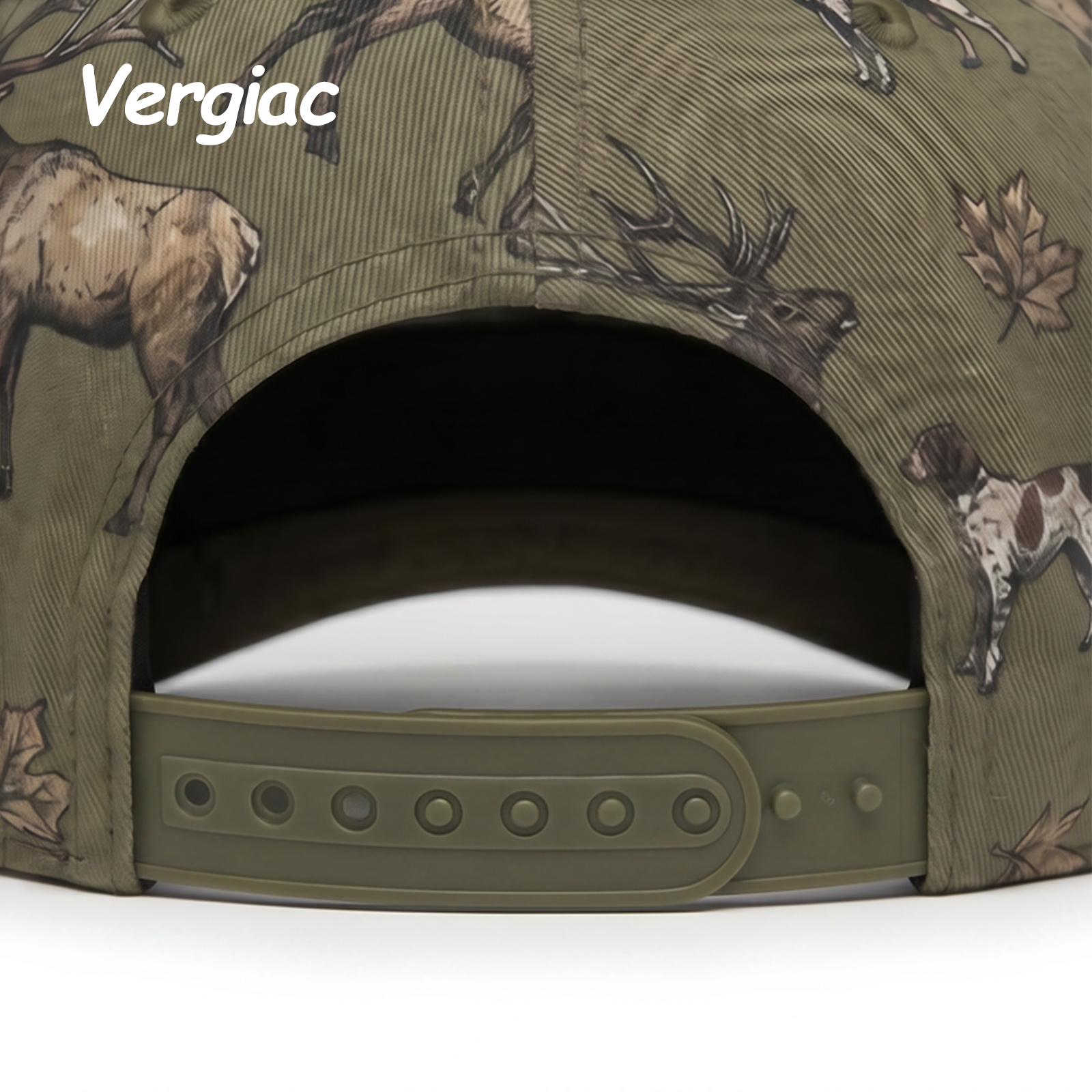 Hunting Elk And Dog Camouflage All-over Print Cotton Trucker Hat product details