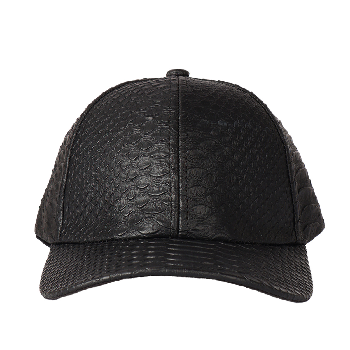 Faux Snakeskin Leather Baseball Cap product details