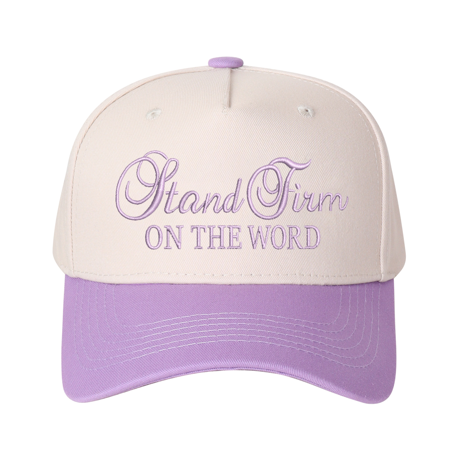 Stand Firm On The Word Embroidered Trucker Hat product details