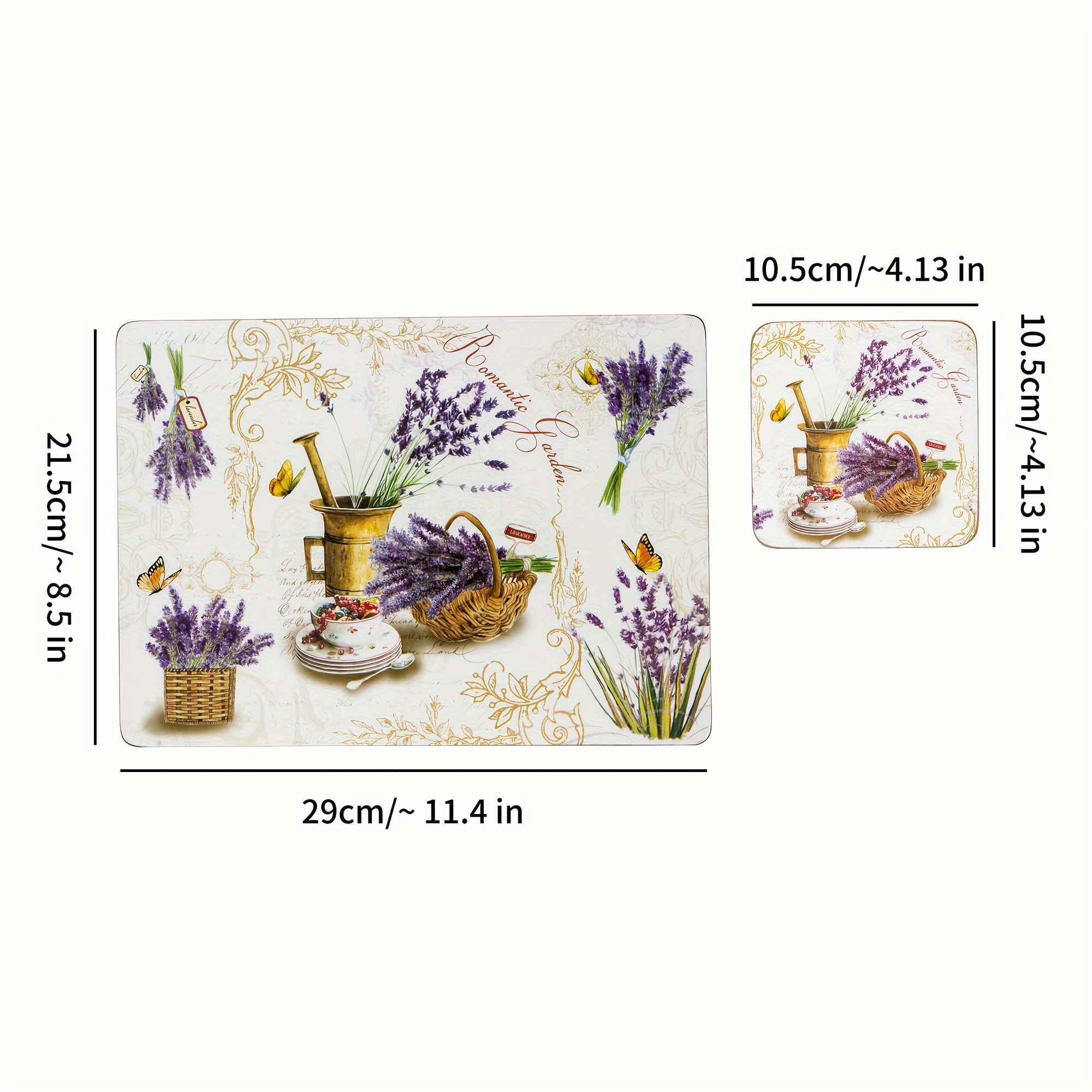 4 Untersetzer + 4 Platzsets, Tischdekoration, langlebig und hitzebeständig, ideal für Feiertage und Partys, perfektes Geschenk_voghion.com