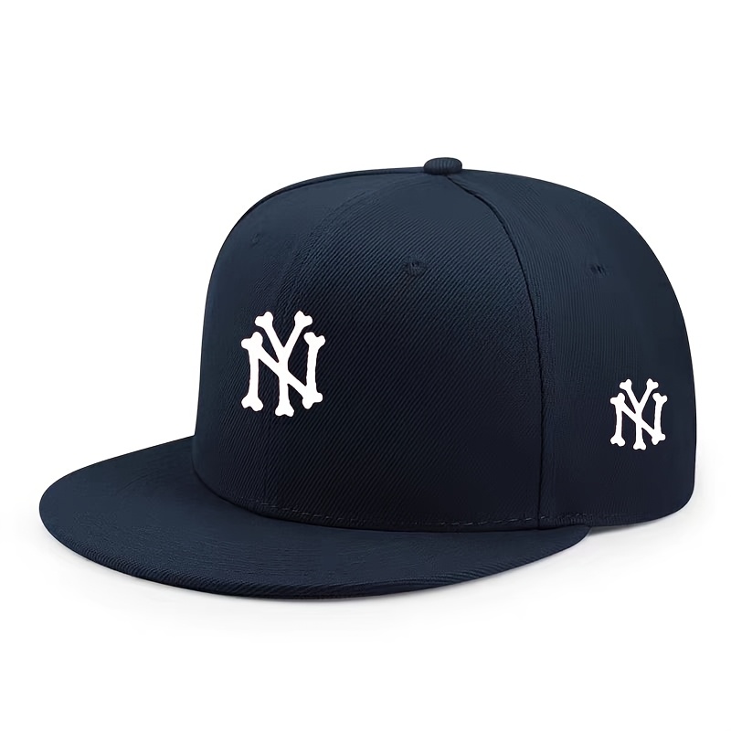 NY Letter Print Flat-Brim Cap product details