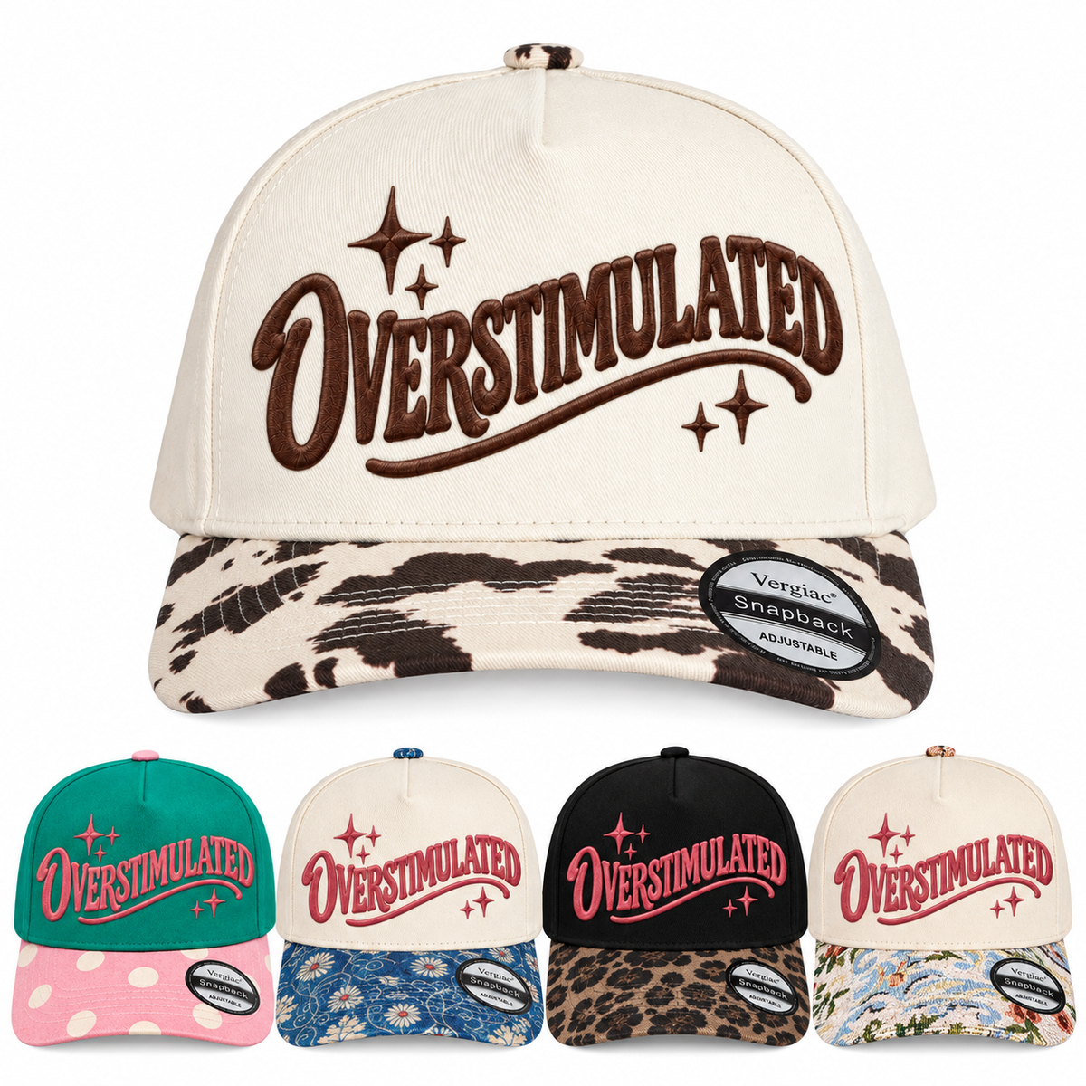 Overstimulated Star 5-Panel Trucker Hat product details