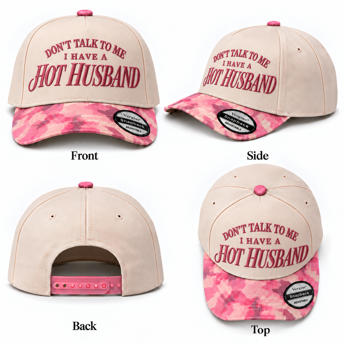 Dont Talk To Me I Have A Hot Husband 5-Panel Trucker Hat product details
