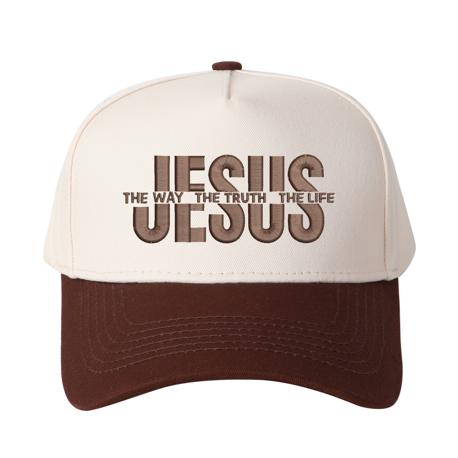 Jesus The Way The Truth The Life Embroidered Trucker Hat product details