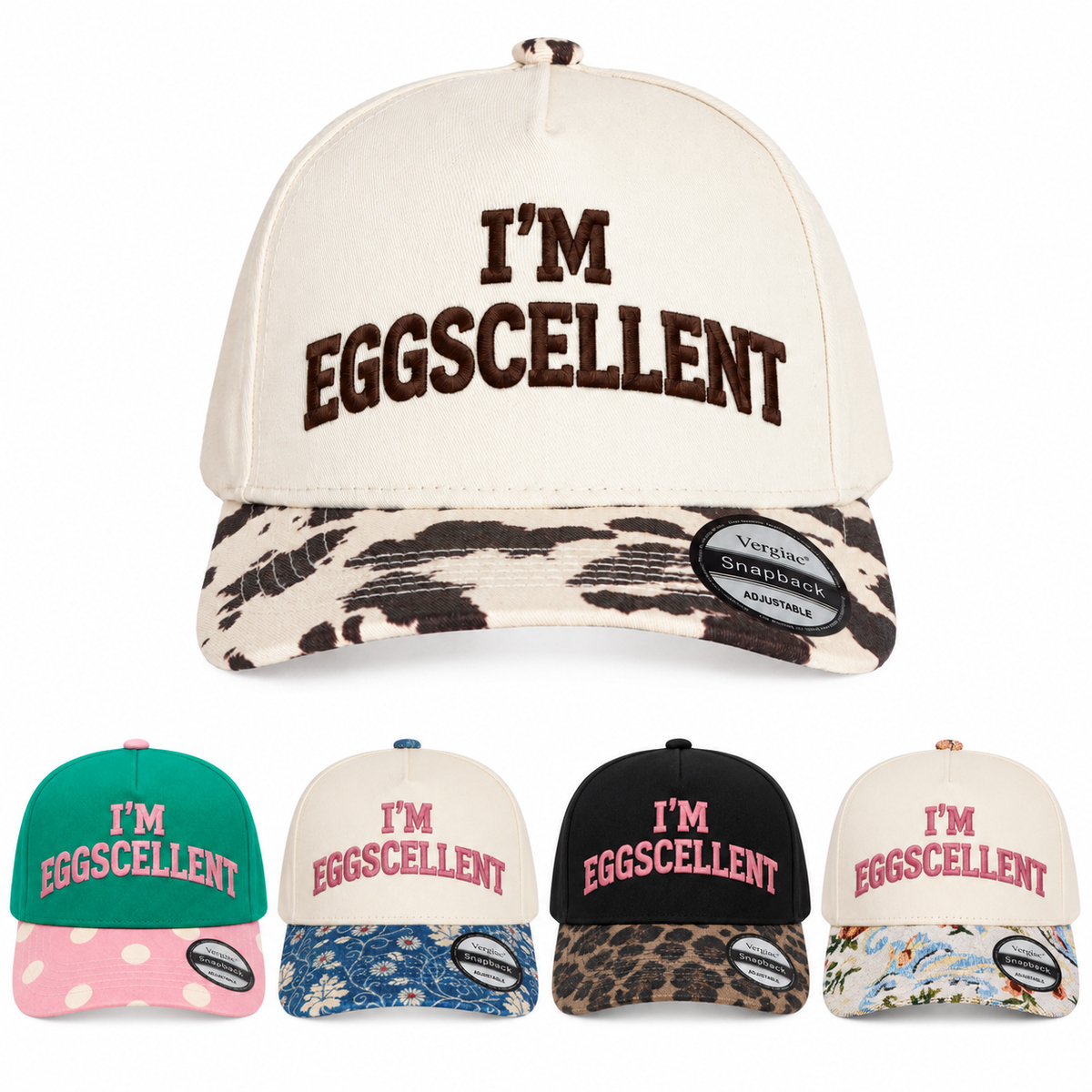 I'm Eggscellent 5-Panel Trucker Hat product details