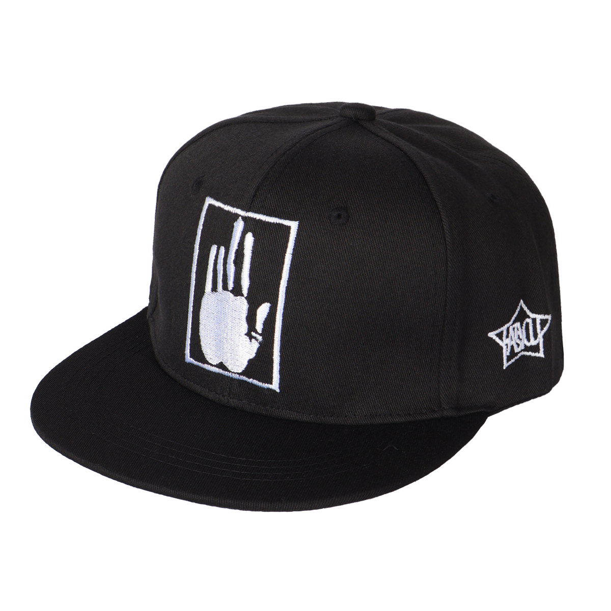 Hand Graphic Embroidered Trucker Hat product details