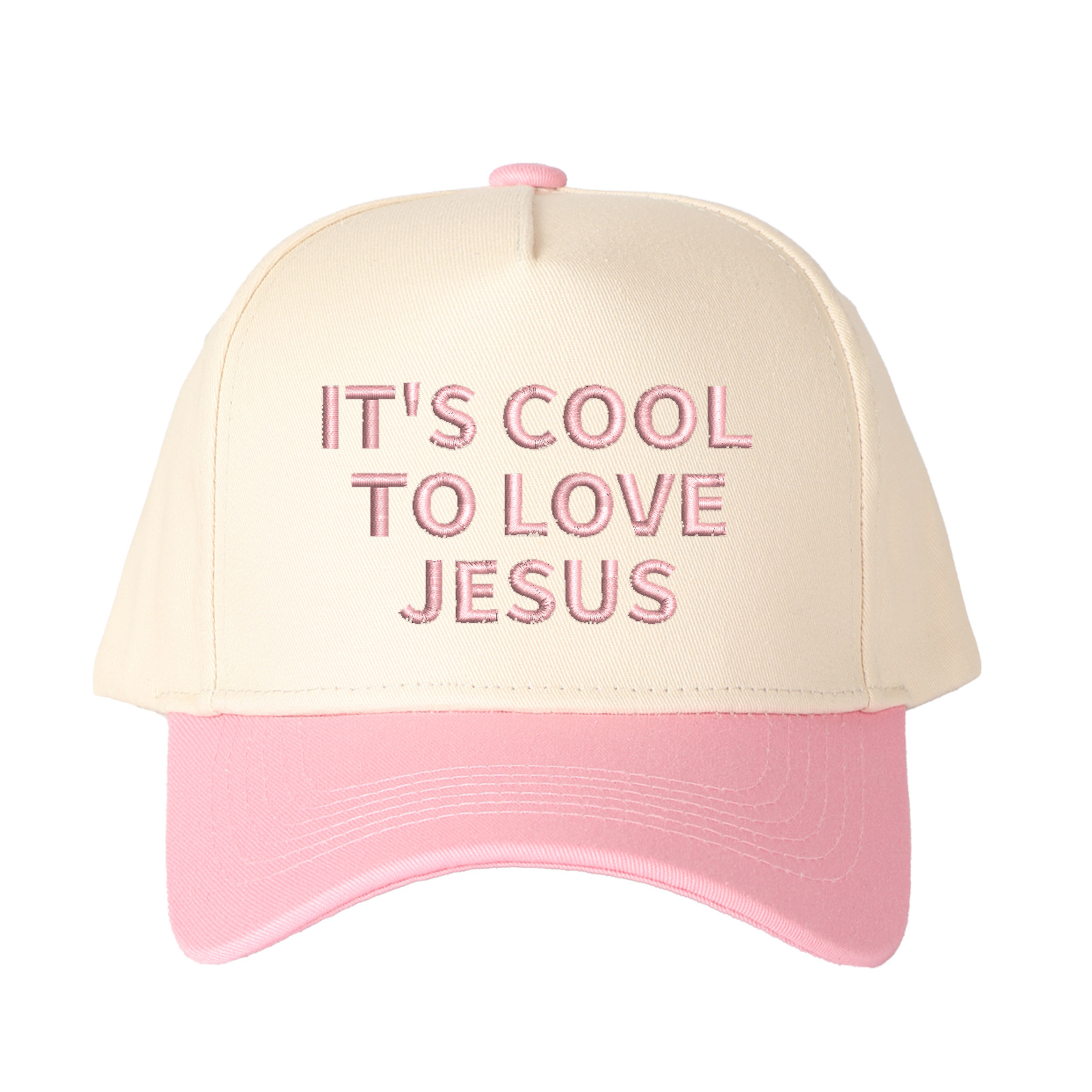 It's Cool To Love Jesus Embroidered Trucker Hat product details