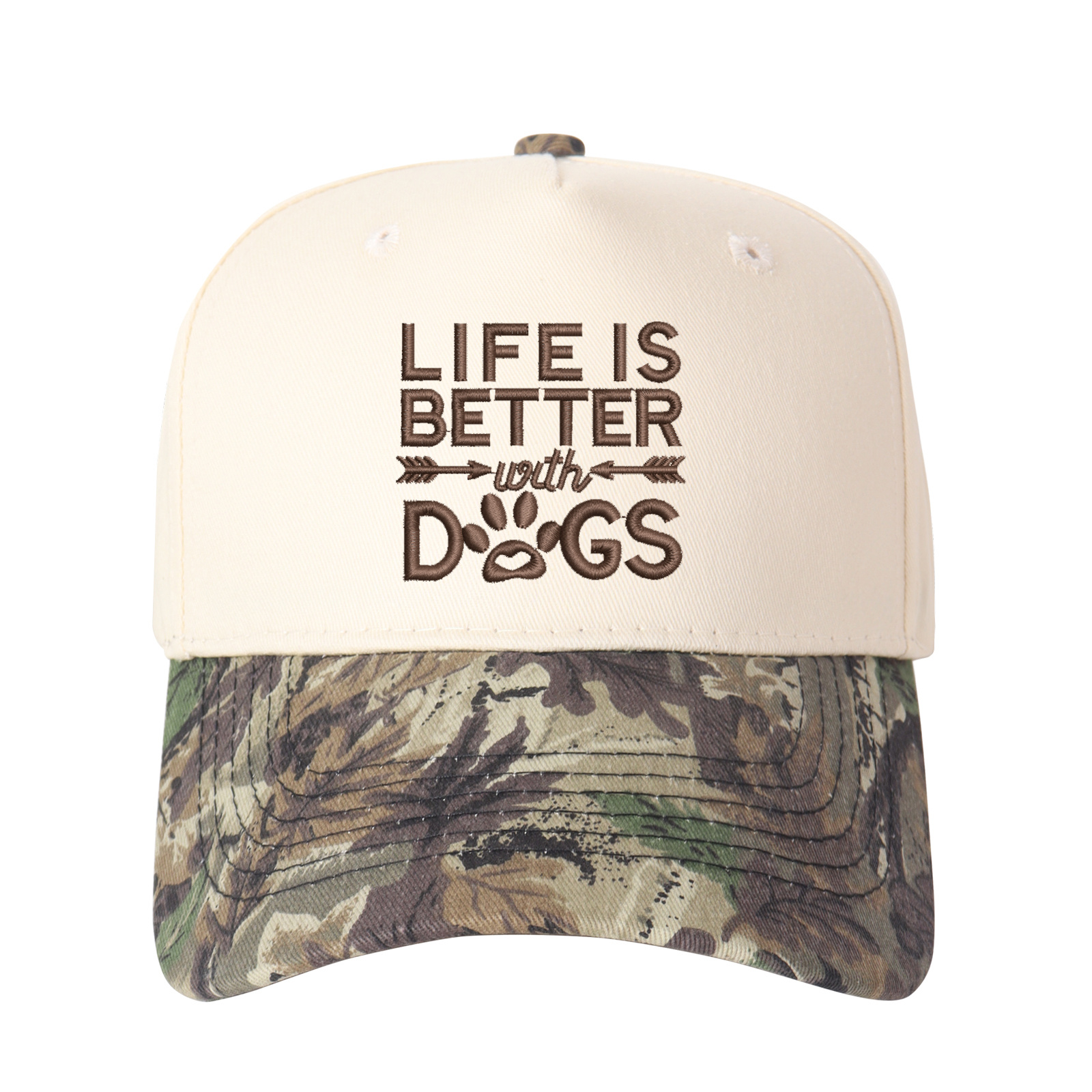 Life Is Better With Dogs Embroidered Trucker Hat product details