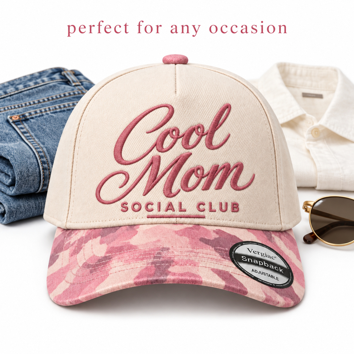 Cool Mom Social Club 5-Panel Trucker Hat product details