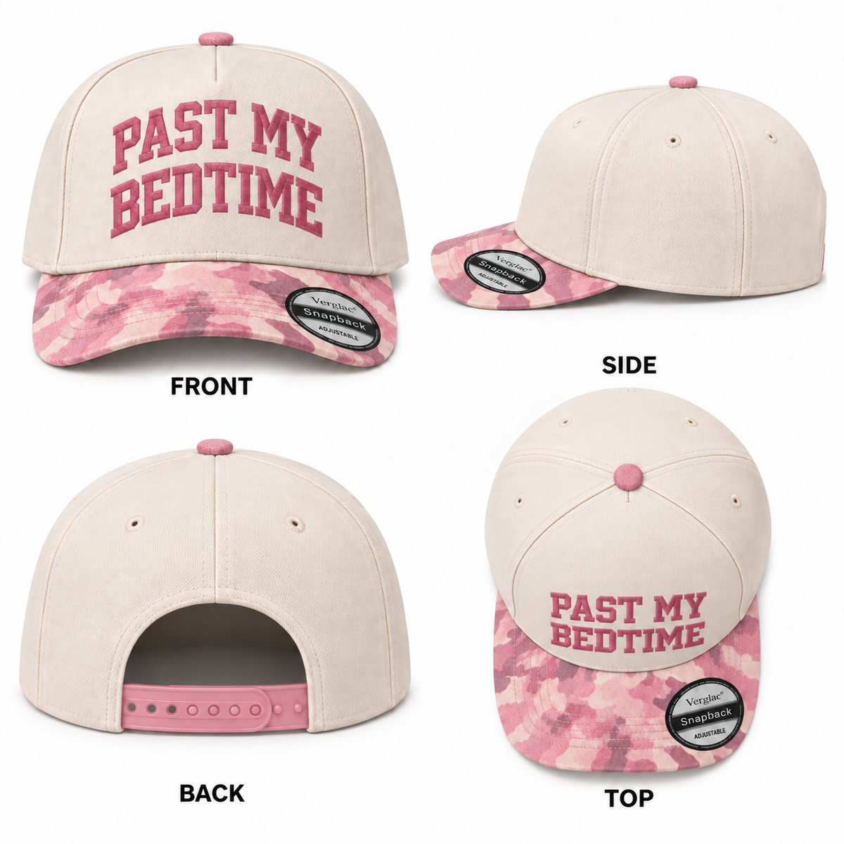 Past My Bedtime 5-Panel Trucker Hat product details