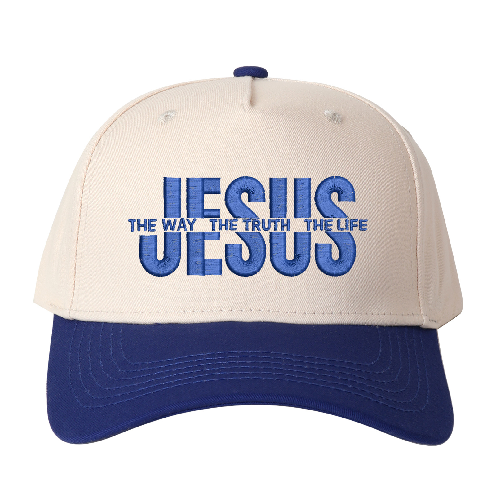 Jesus The Way The Truth The Life Embroidered Trucker Hat product details