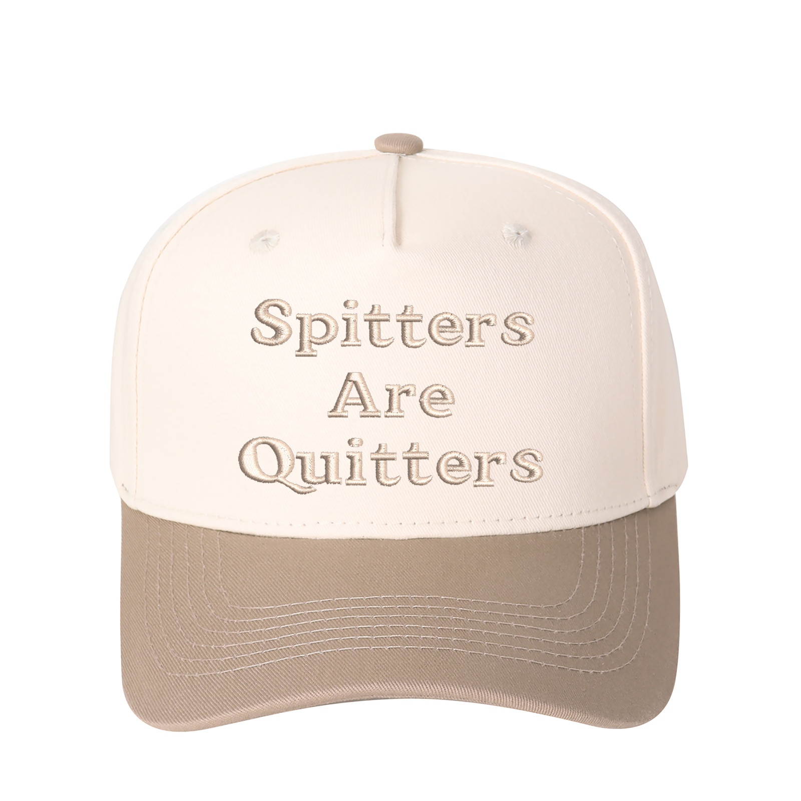 Spitters Are Quitters Embroidered Trucker Hat product details