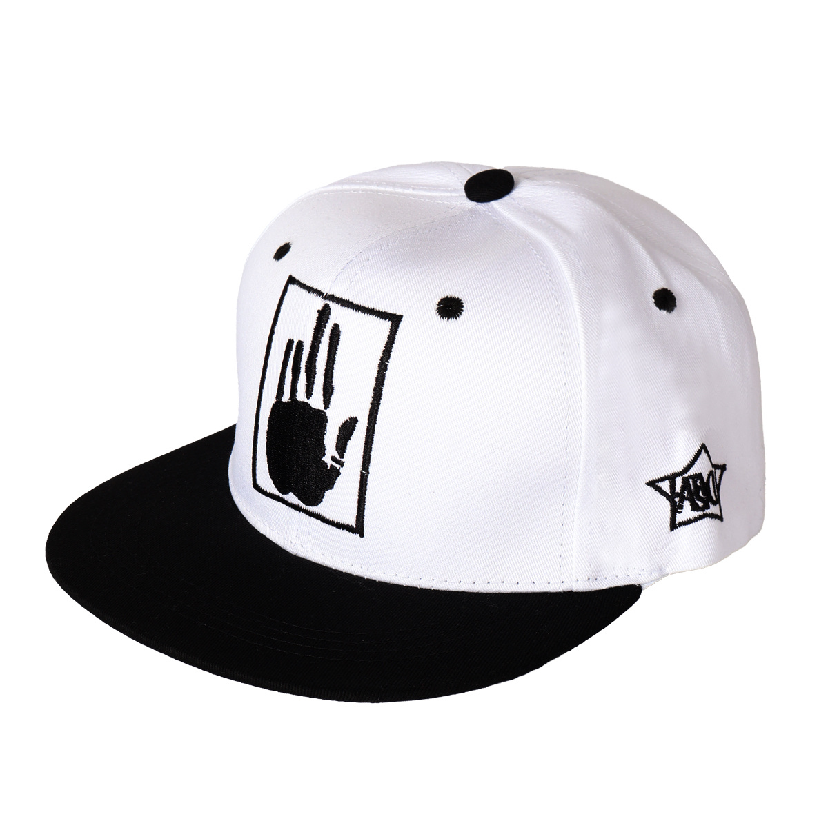 Hand Graphic Embroidered Trucker Hat product details