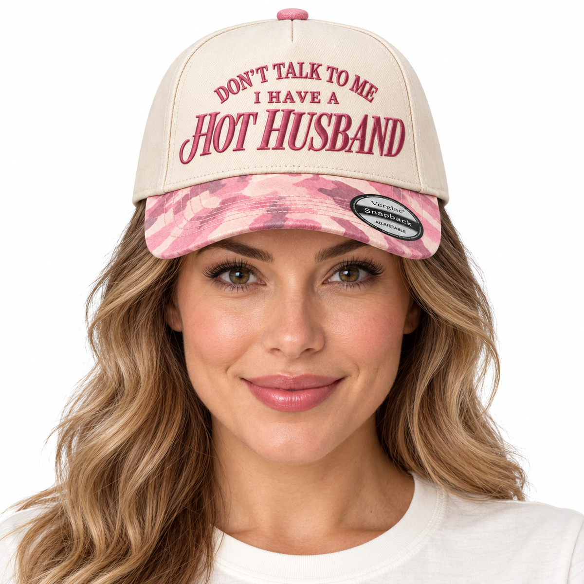 Dont Talk To Me I Have A Hot Husband 5-Panel Trucker Hat product details