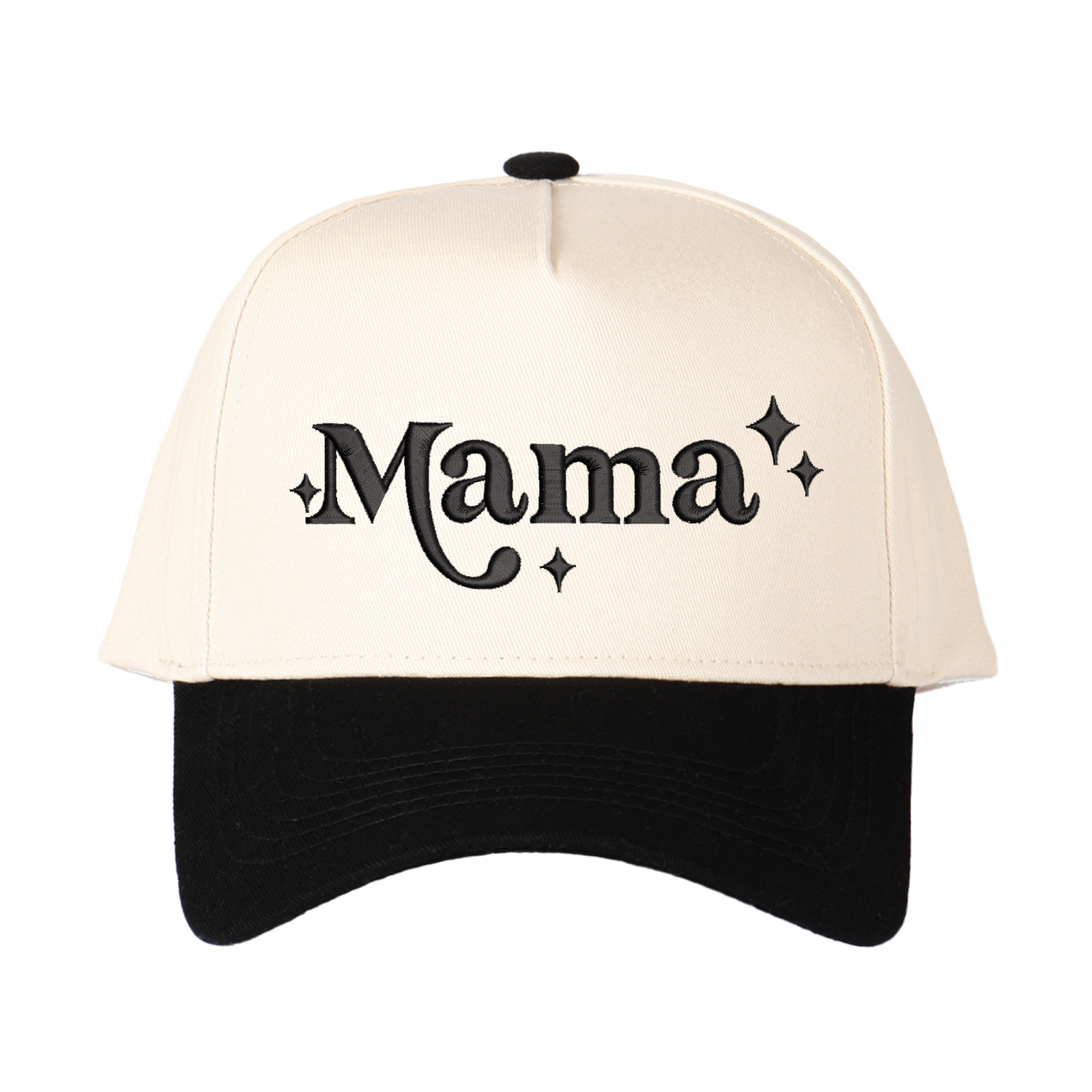Star-accented Mama Embroidered Trucker Hat product details