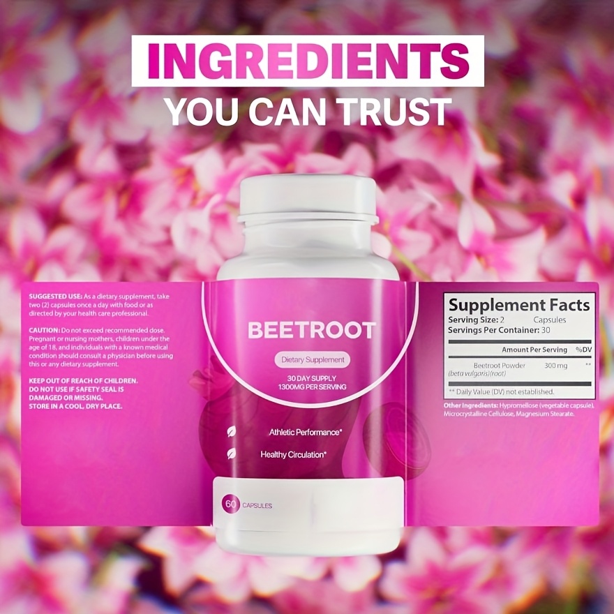 3 Flaschen Rote-Bete-Extrakt-Kapseln 1600 mg – Tägliche Unterstützung für Darmkomfort, innere Stärke und leichten Glanz. Rote-Bete-Ergänzung – 180 Kapseln_voghion.com
