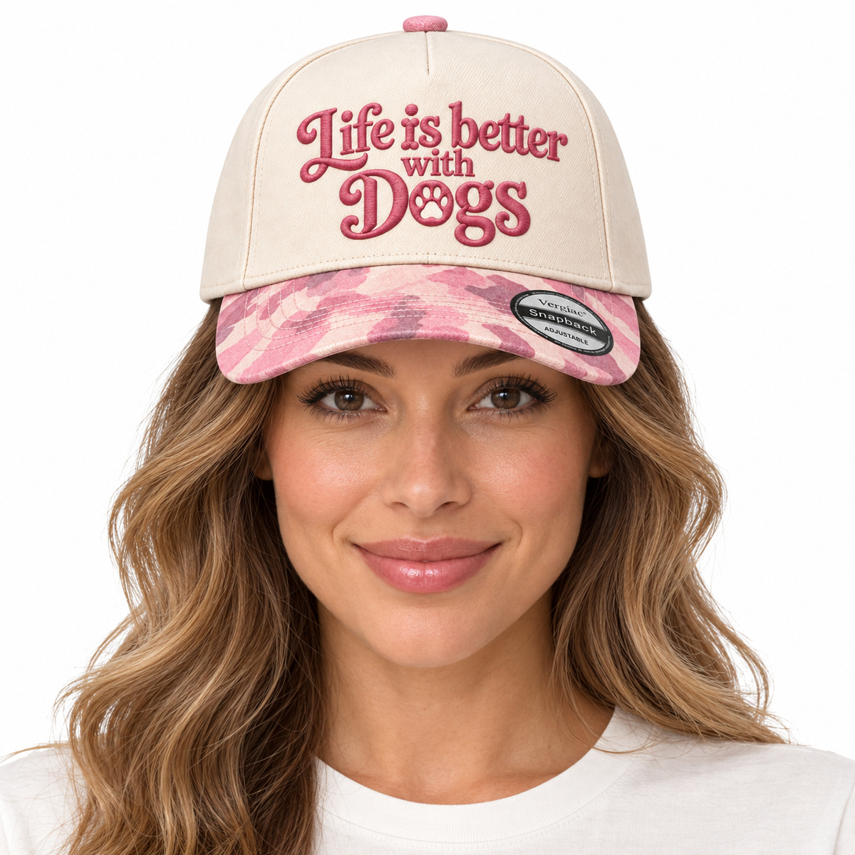 Life Is Better with Dogs 5-Panel Trucker Hat product details