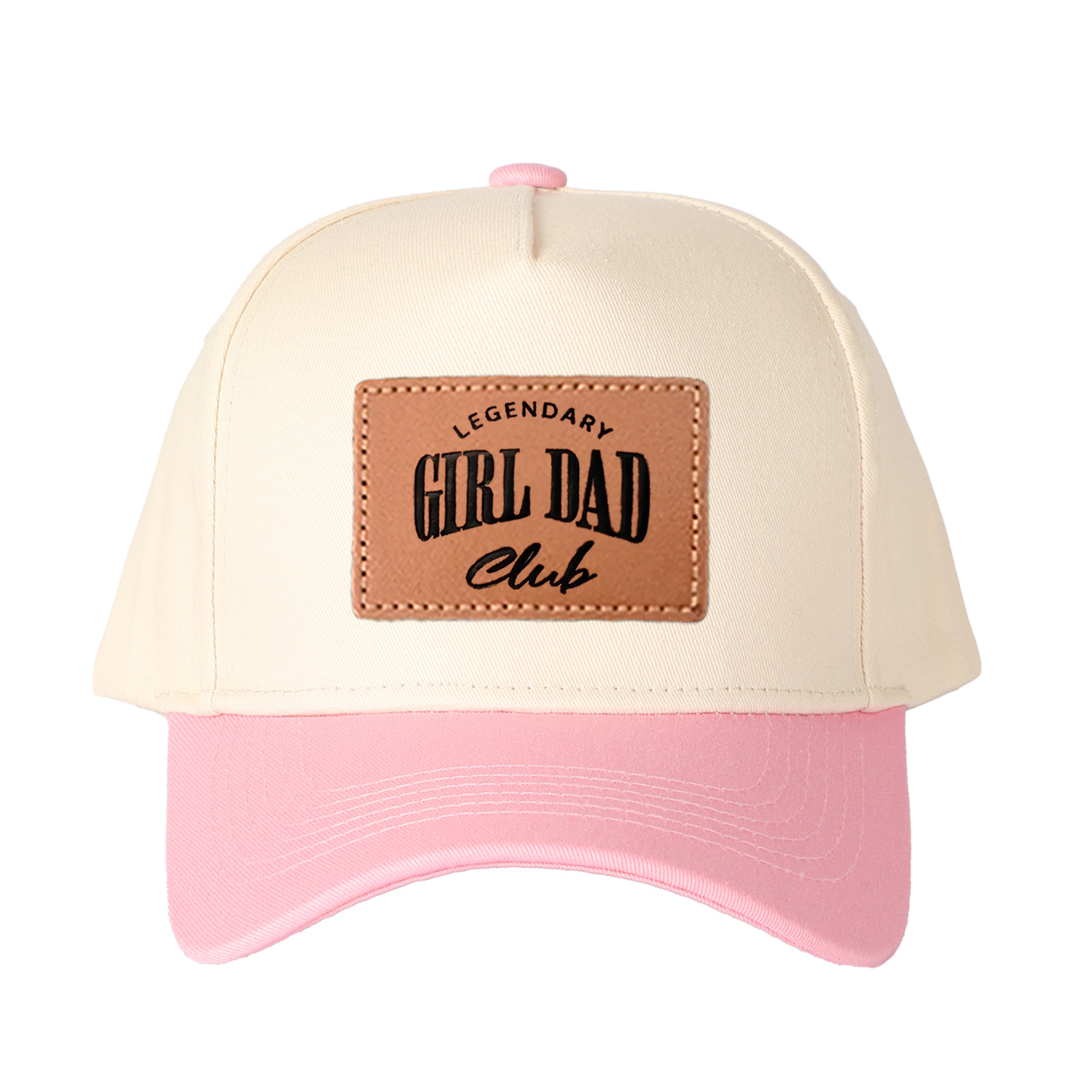 Legendary Girl Dad Club Leather Patch Trucker Hat product details