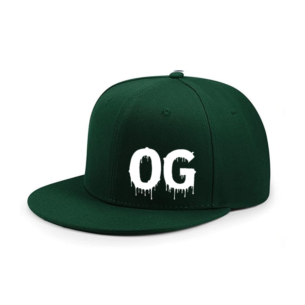 Vintage Og Dripping Print Flat Brim Snapback Hat product details