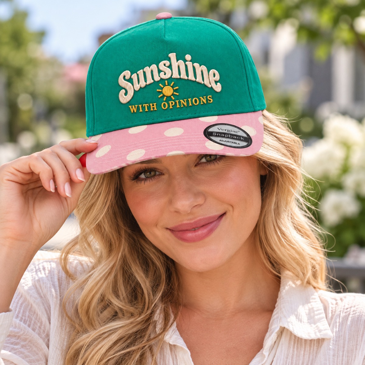 Sunshine With Opinions 5-Panel Trucker Hat product details