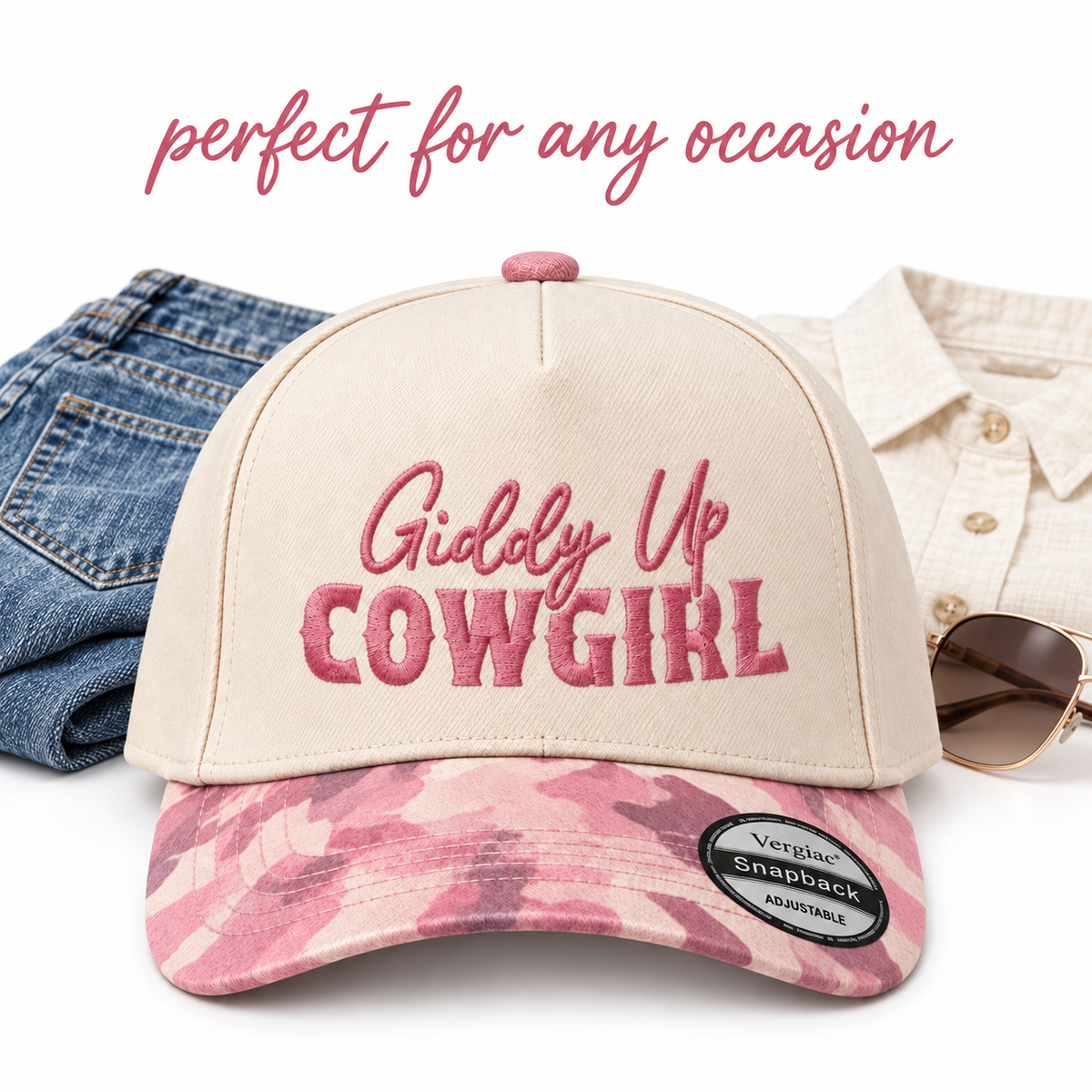 Giddy Up Cowgirl 5-Panel Trucker Hat product details