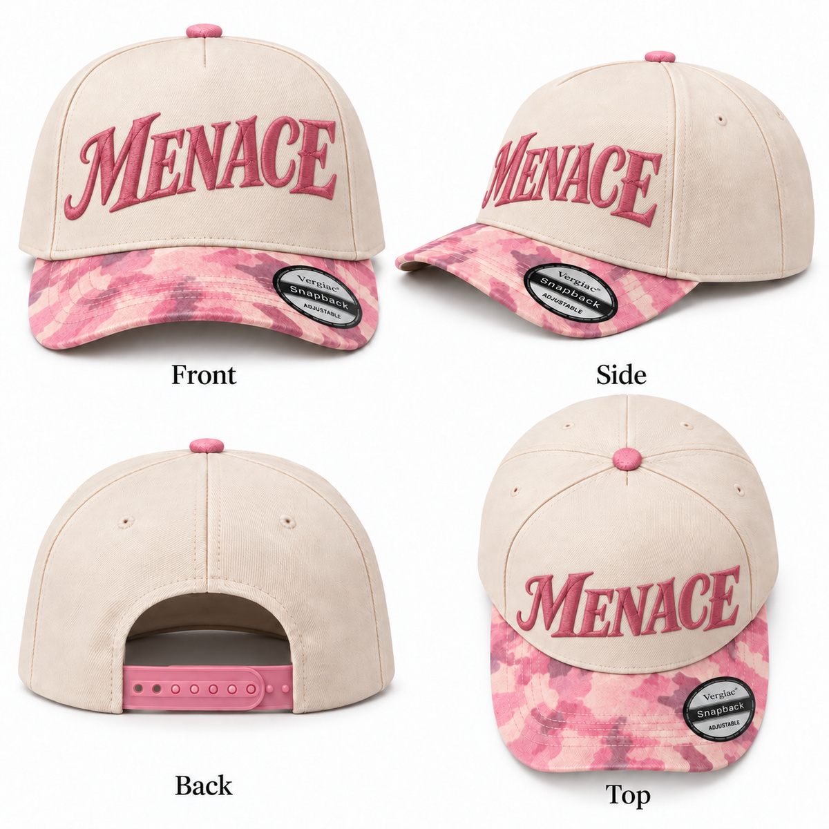 Menace Vintage 5-Panel Trucker Hat product details