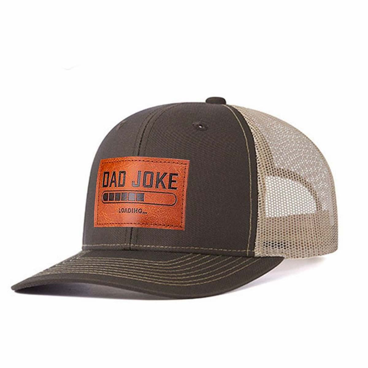 Dad Joke Loading... Leather Patch Trucker Hat product details